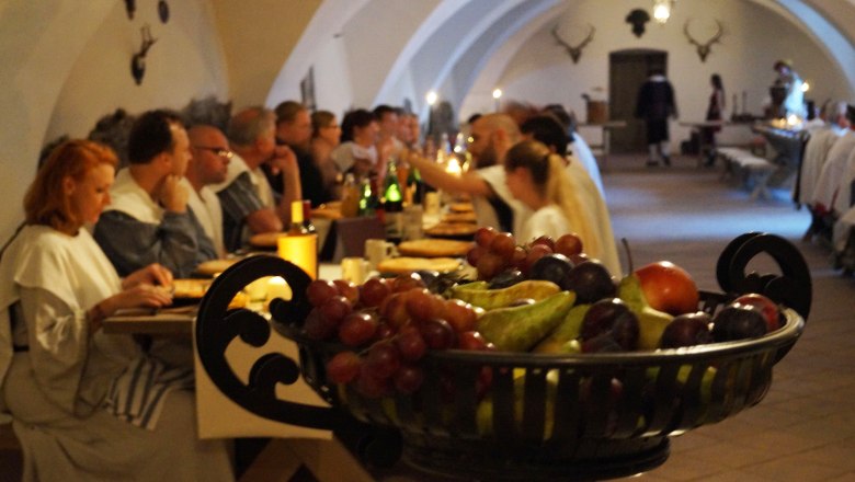 Knights' dinner at Rosenburg Castle, © Schlossschenke Knights' dinner at Rosenburg Castle, © Schlossschenke