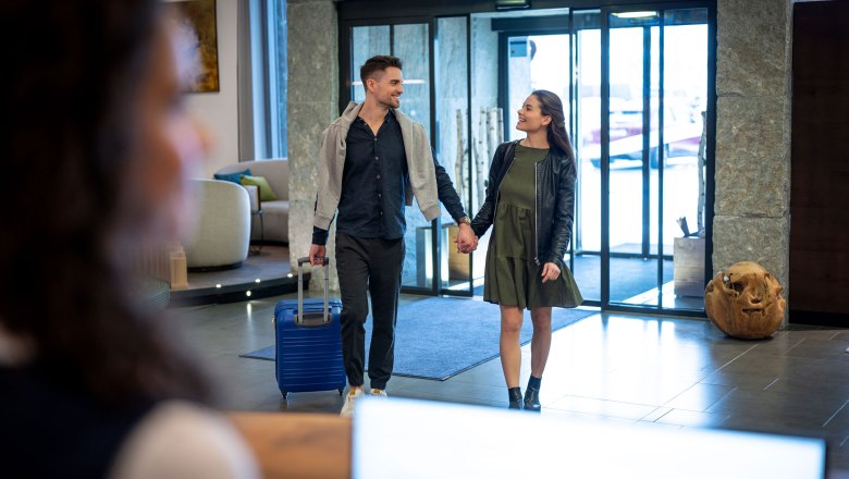 Arrival at the Sole Felsen Hotel, © Sole Felsen Welt, Peter Beier Arrival at the Sole Felsen Hotel, © Sole Felsen Welt, Peter Beier