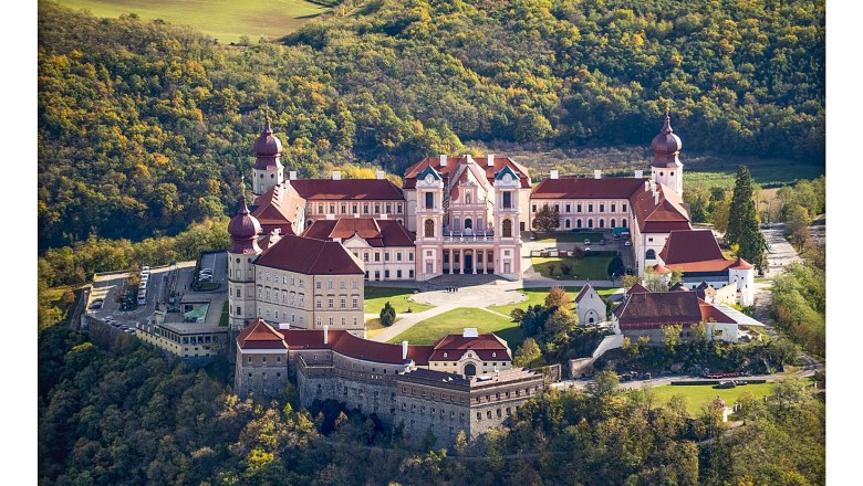 Aerial view of Goettweig Abbey, © Benediktinerstift Göttweig Aerial view of Goettweig Abbey, © Benediktinerstift Göttweig