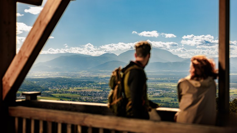 View of the Alps with Schneeberg from the observation tower, © Wiener Alpen, Fülöp, Kremsl View of the Alps with Schneeberg from the observation tower, © Wiener Alpen, Fülöp, Kremsl