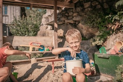 Time to play in the sand, © Einkehrhof Poggau Time to play in the sand, © Einkehrhof Poggau