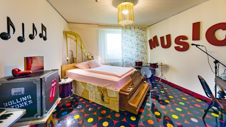 Musikzimmer, © Boutiquehotel Freizeit-Tempel Musikzimmer, © Boutiquehotel Freizeit-Tempel
