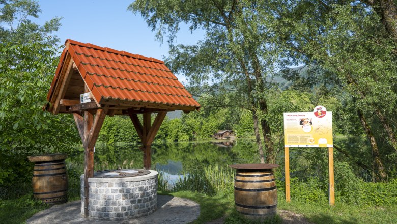 The beer fountain at the Weiglteich pond, © Theo Kust The beer fountain at the Weiglteich pond, © Theo Kust
