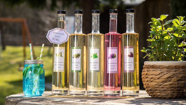 Domácí sirupy z bylinkové zahrady hostince Rath-Smetana, © Niederösterreich Werbung/Kurt Pinter Domácí sirupy z bylinkové zahrady hostince Rath-Smetana, © Niederösterreich Werbung/Kurt Pinter