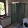 Spacious shower with washing machine in the former train attendant's apartment, © M. Schorn Spacious shower with washing machine in the former train attendant's apartment, © M. Schorn