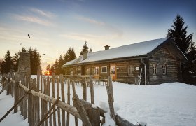 Západ slunce na zasněžené  Anna-Alm, © Niederösterreich-Werbung/Michael Liebert