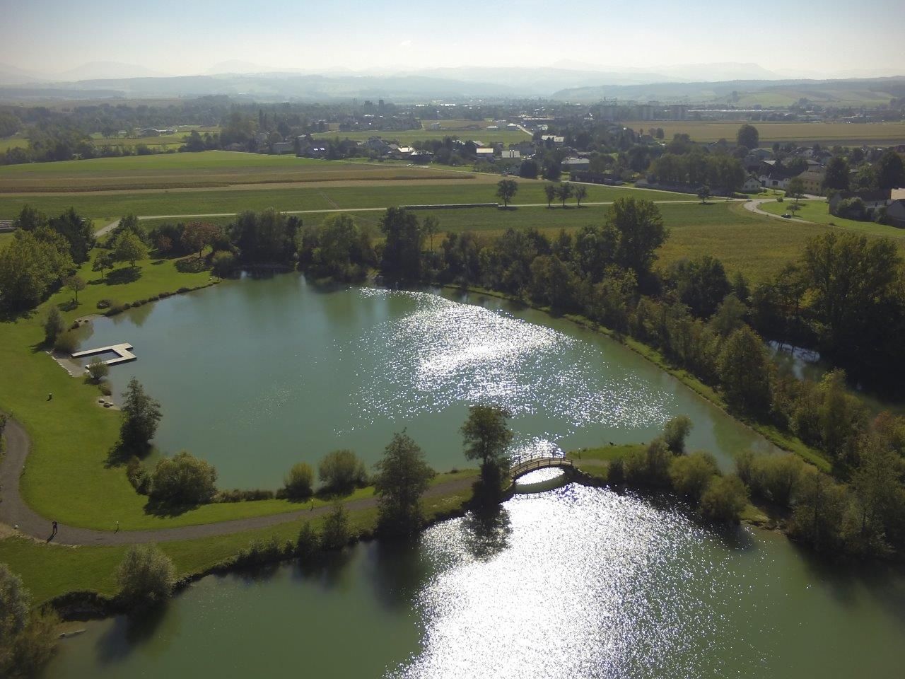 Volnočasový areál u jezera Ebersdorfer See