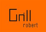 Logo s textem "Grill robert" na oranžovém pozadí.