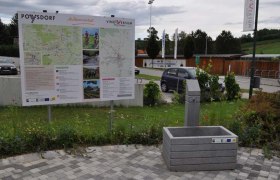 Drinking fountain at the Vino Versum, © Weinviertel Tourismus