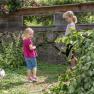 Stroking rabbits in the outdoor enclosure, &copy; Einkehrhof Poggau
