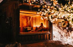 Wellnessbereich Sauna im Winter