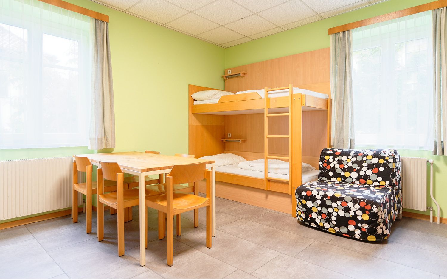 Příklady pokojů Krems Youth Hostel