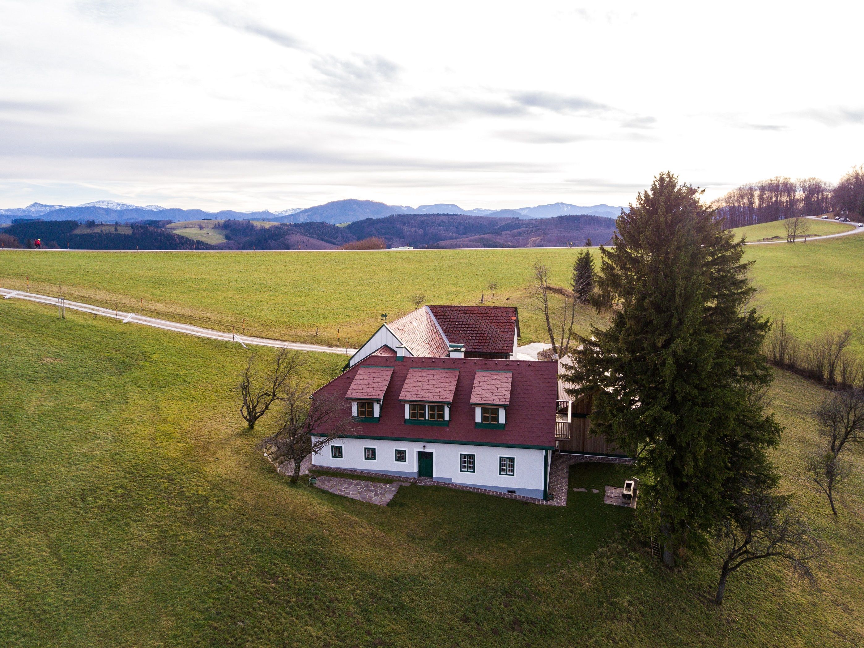 Kámen v dřevěném exteriéru 