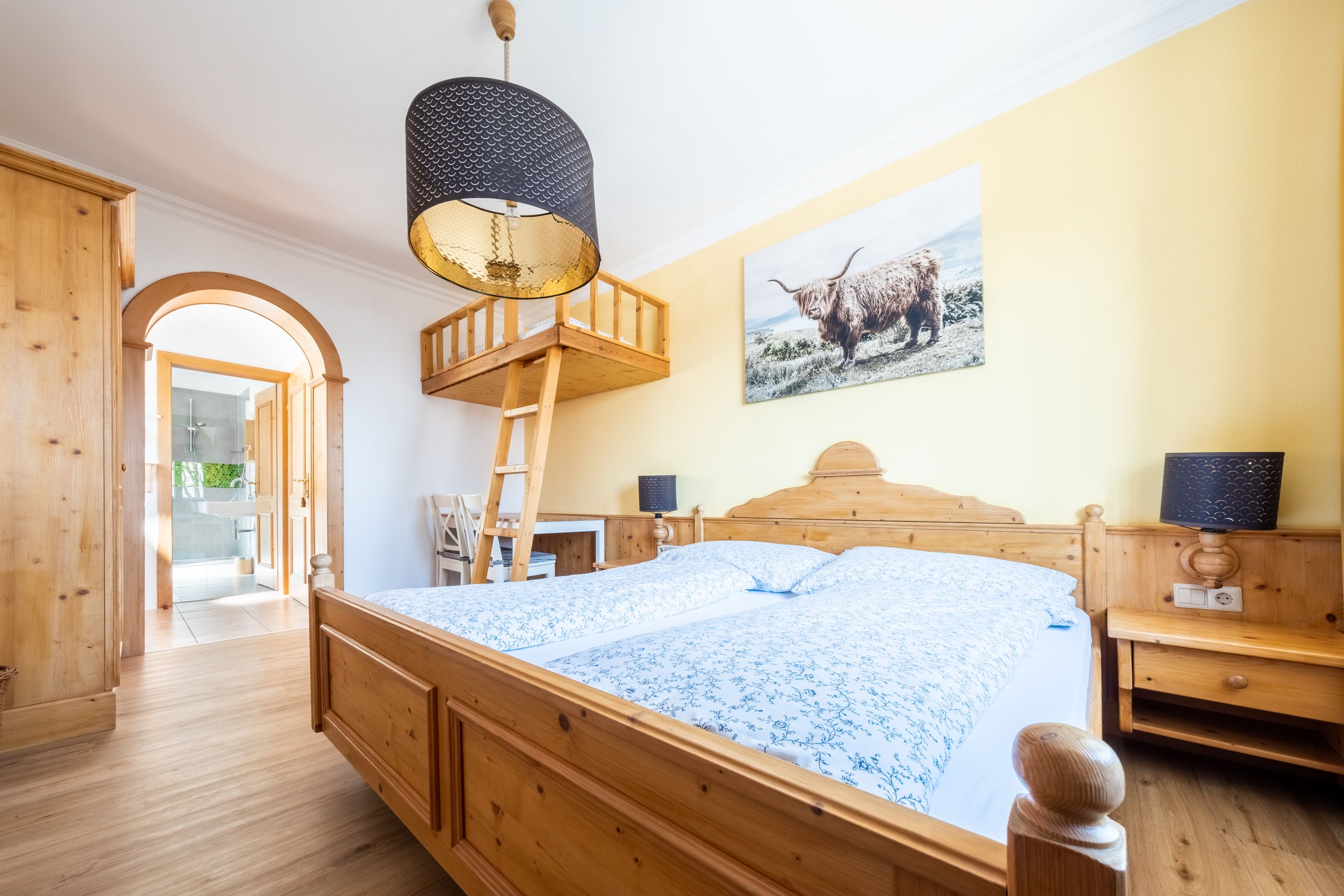 Příklad pokoje z hotelu Ferienhof am Jauerling