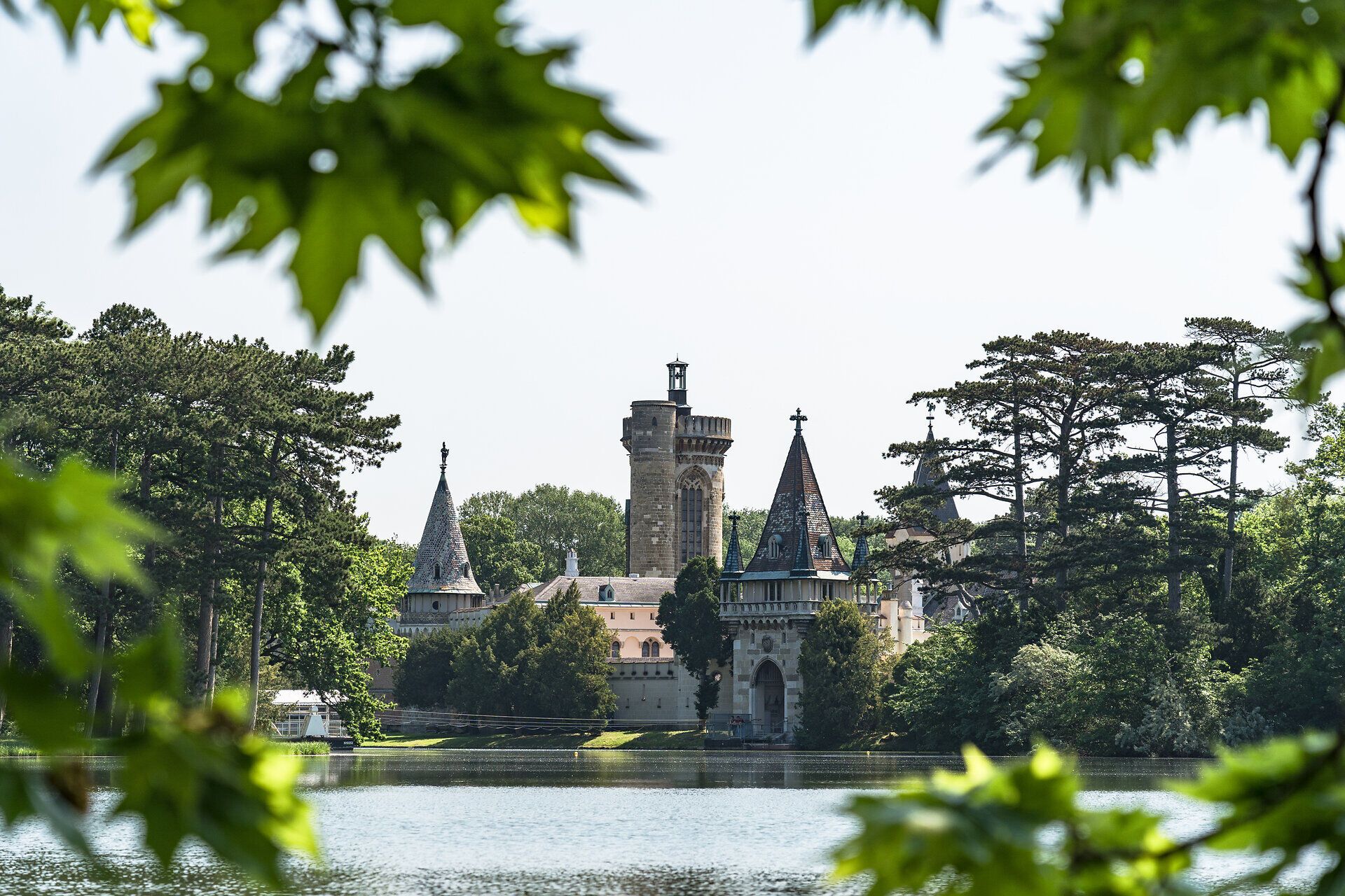 Umgeben von üppigem Grün und dem glitzernden Wasser des Sees, erhebt sich die majestätische Franzensburg mit ihren markanten Türmen und Zinnen. Diese romantische Kulisse lädt dazu ein, die Seele baumeln zu lassen und die Schönheit der Natur zu genießen.