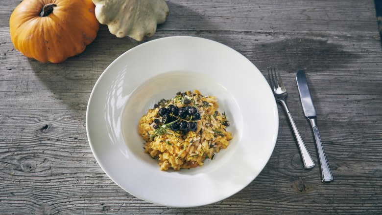 Pumpkin risotto, © Niederösterreich Werbung/Andreas Hofer