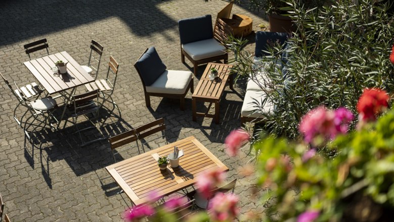 Guest garden in the inner courtyard, © Niederösterreich Werbung/Michael Reidinger