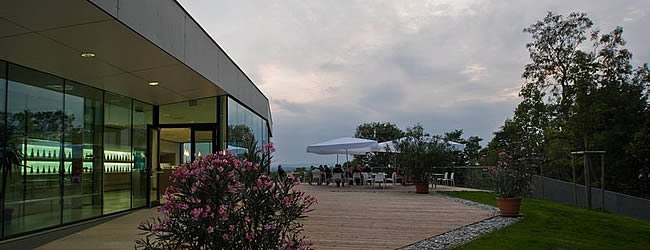 Terrace of the Weritas regional wine shop, © Jürgen Pistracher