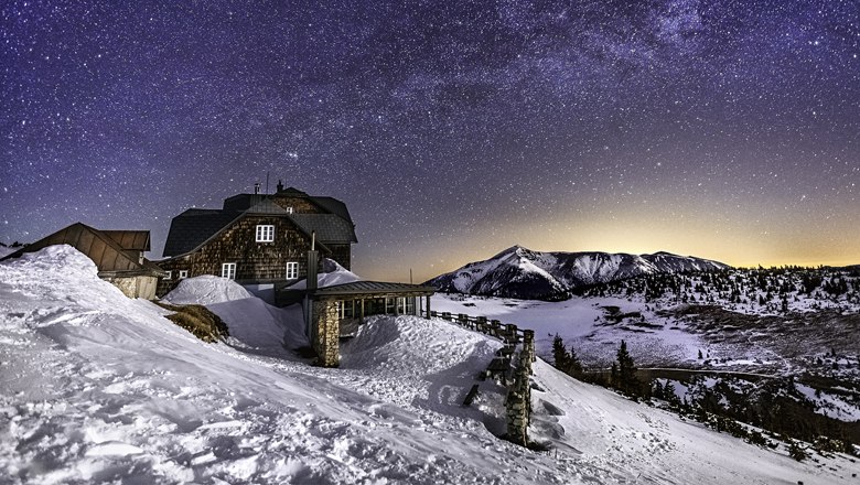 Ottohaus unter dem Sternenhimmel, © Wiener Alpen - Kremsl Ottohaus unter dem Sternenhimmel, © Wiener Alpen - Kremsl