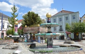 Hundertwasserbrunnen, © Stadtgemeinde Zwettl