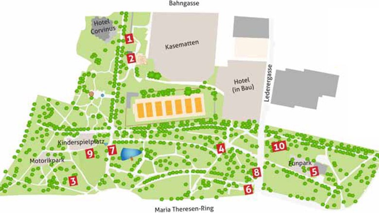 Park hostí několik mimořádných rostlin, © Stadt Wiener Neustadt/Weiler, Stadtarchiv