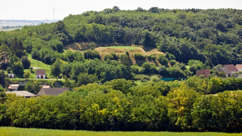 The Hausberg in Gaiselberg stands out impressively in the terrain, © Peter Ableidinger, Archiv Krahuletz-Museum