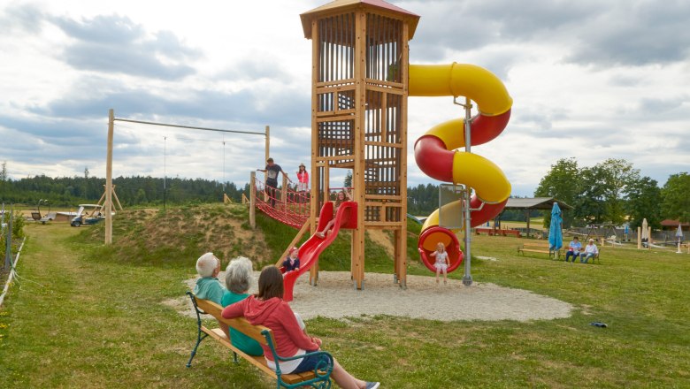 Slide tower 6m high, &copy; Kinderparadies Wirtshaus zur Minidampfbahn