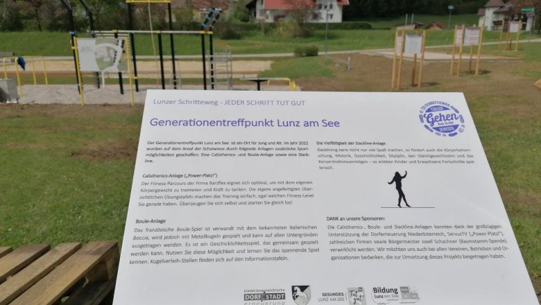 Generation meeting point Lunz am See on the school meadow, &copy; Christian Paumann