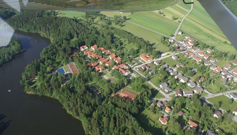 Aerial view of golf course and Herrensee, © GC Herrensee