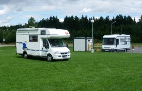Motorhomes on our parking lot, &copy; Familie Mayrhofer