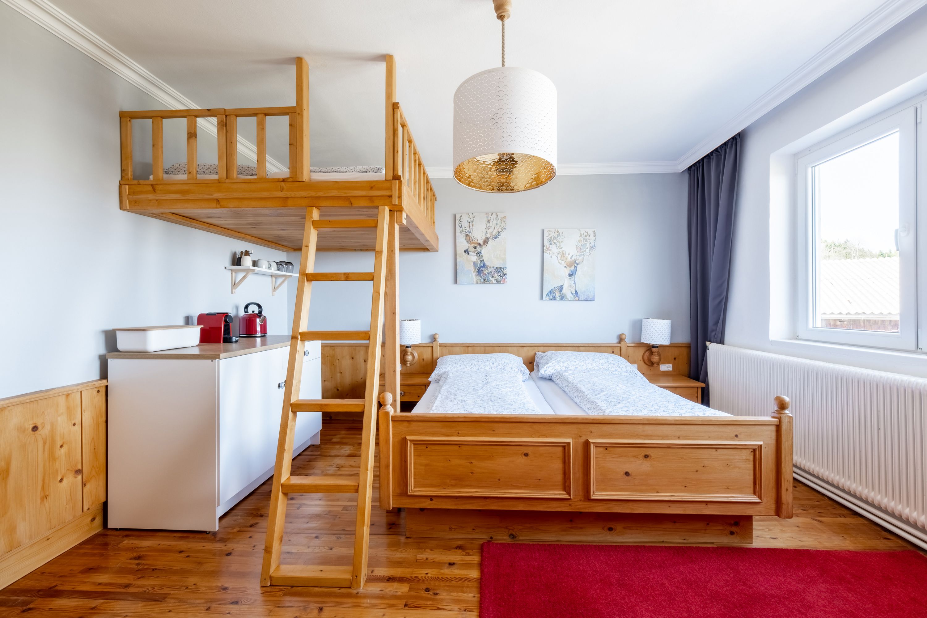 Příklad pokoje z hotelu Ferienhof am Jauerling