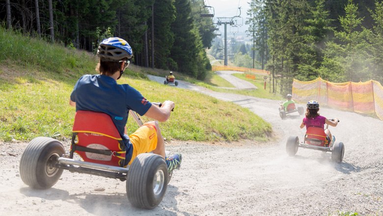 Mountain cart fun in Mönichkirchen, © Erlebnisalm Mönichkirchen-Mariensee GmbH, Fotograf und Fee