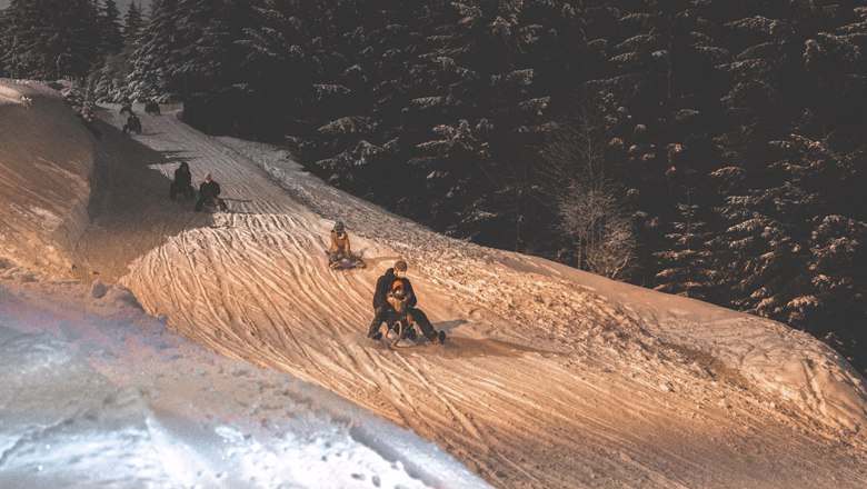 Night tobogganing on the Semmering, © Semmering Hirschenkogel Bergbahnen GmbH