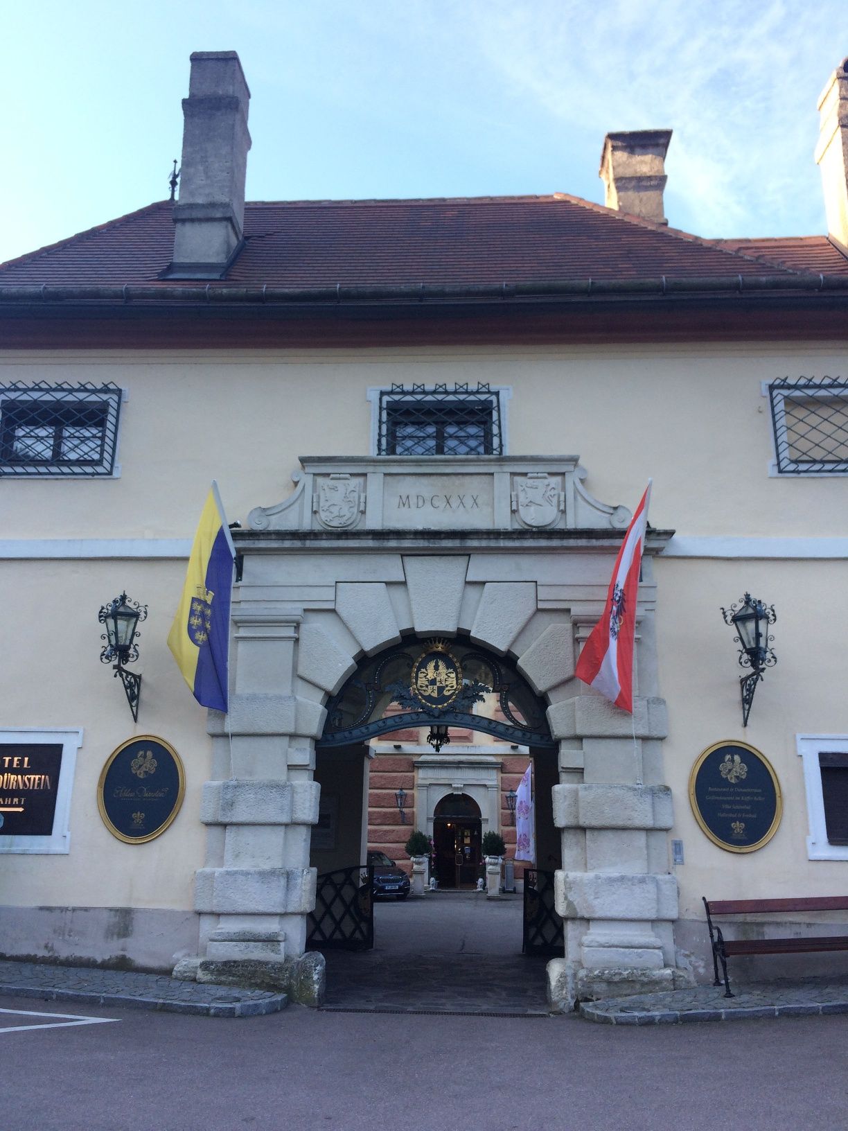 Vstup do hotelu Schloss Dürnstein