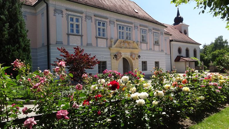 Barocke Pracht: Der Rosengarten im Pfarrhof Pitten