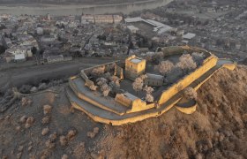 Schlossberg Hainburg/Danube, aerial photograph, © Arbeitsgruppe Schlossberg