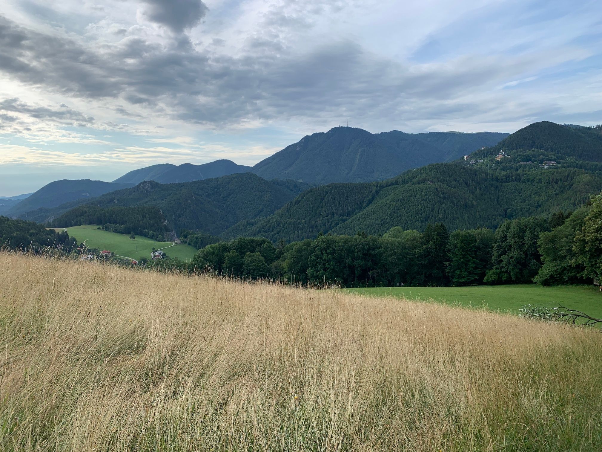Pohled z Breitensteinu směrem na Semmering